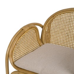 Armchair Natural Rattan 63,5 x 58 x 77 cm