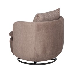 Fauteuil Taupe Bois Fer 84 x 74 x 66 cm