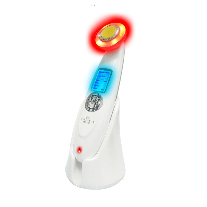 Masseur Facial avec Radiofréquence, Photothérapie et Électrostimulation Drakefor DKF-9902AURUM Blanc