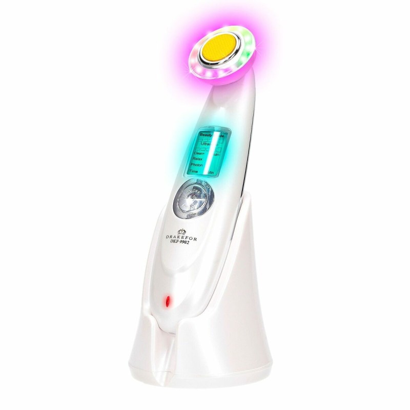 Masseur Facial avec Radiofréquence, Photothérapie et Électrostimulation Drakefor DKF-9902AURUM Blanc