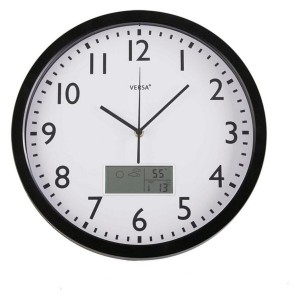 Wanduhr Versa Schwarz Kunststoff Minimalistisch 4 x 35 x 35 cm