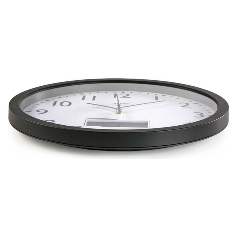 Horloge Murale Versa Noir Plastique Minimaliste 4 x 35 x 35 cm