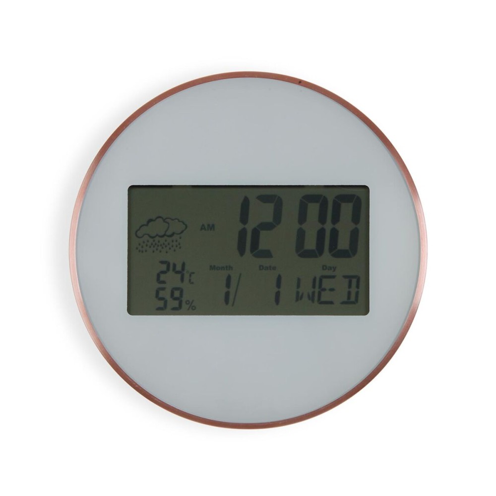 Horloge Murale Versa Blanc Plastique Minimaliste 2,8 x 25 x 25 cm