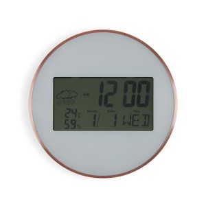 Horloge Murale Versa Blanc Plastique Minimaliste 2,8 x 25 x 25 cm