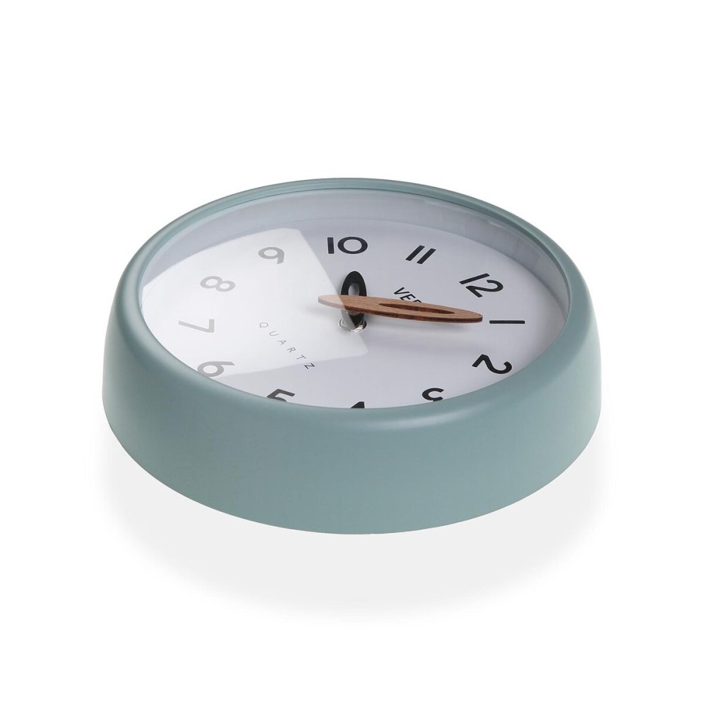 Wanduhr Versa Weiß grün Kunststoff