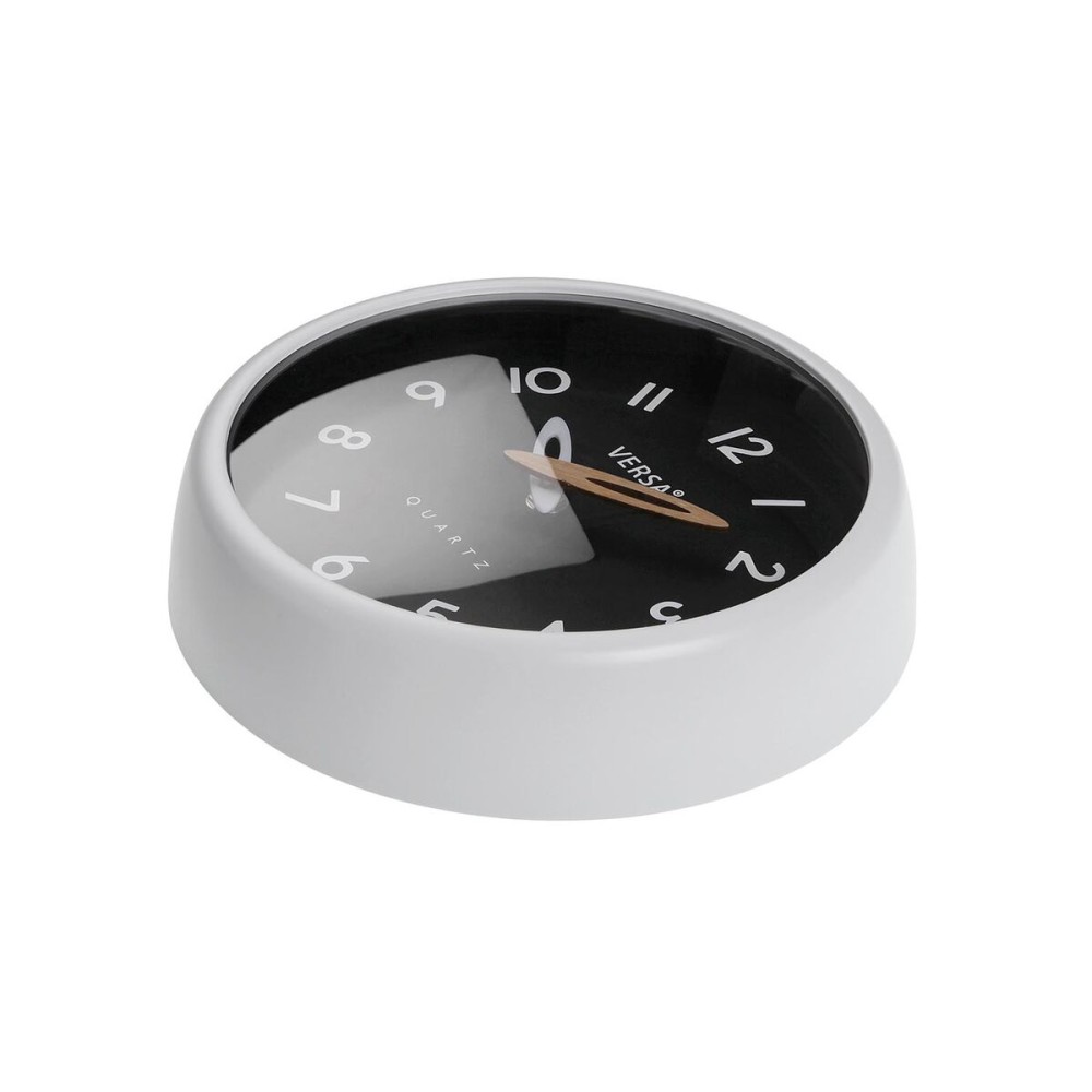 Horloge Murale Versa Blanc Noir Plastique