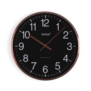 Wanduhr Versa Schwarz Metall
