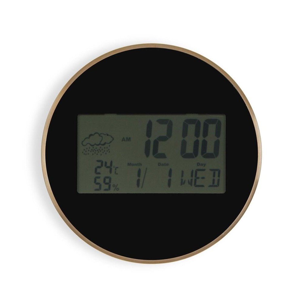 Wanduhr Versa Schwarz Kunststoff Minimalistisch 4,1 x 30 x 30 cm
