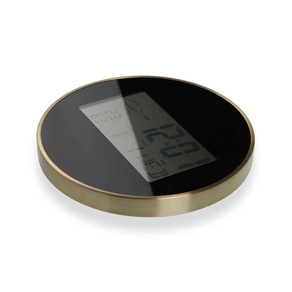 Horloge Murale Versa Noir Plastique Minimaliste 4,1 x 30 x 30 cm