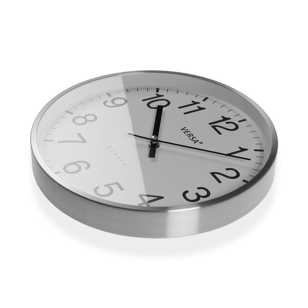 Wanduhr Versa Weiß Metall