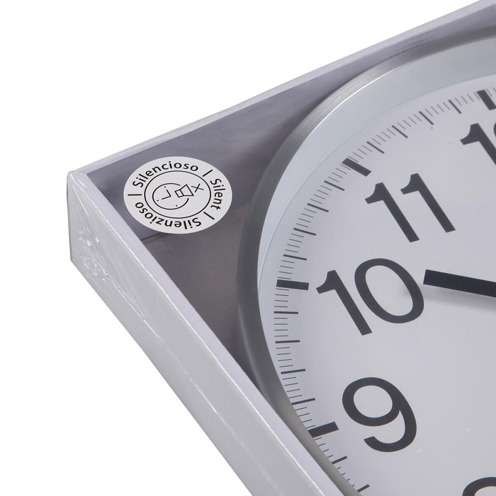 Wall Clock Versa White Metal