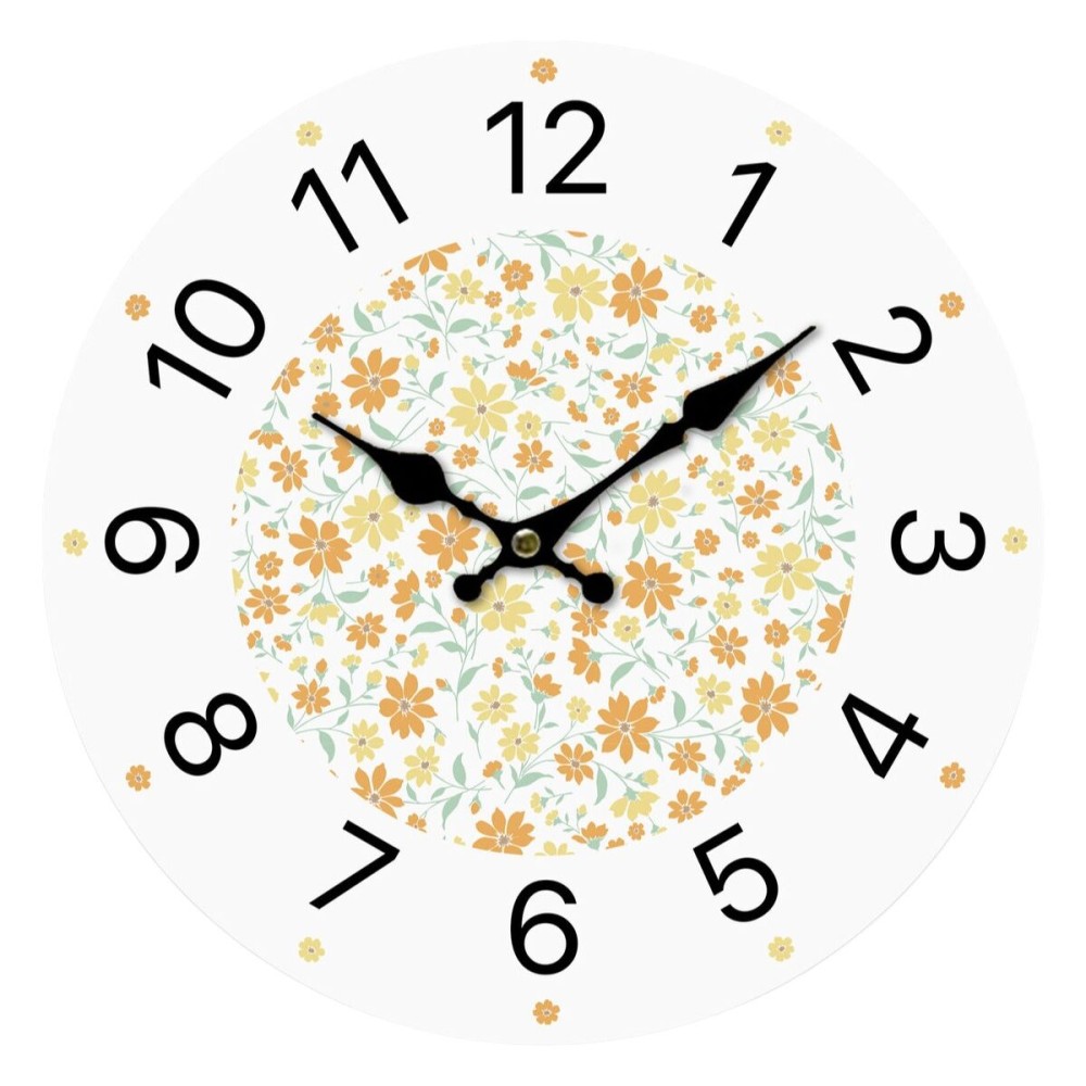Wanduhr Versa Holz Blomster 4 x 30 x 30 cm