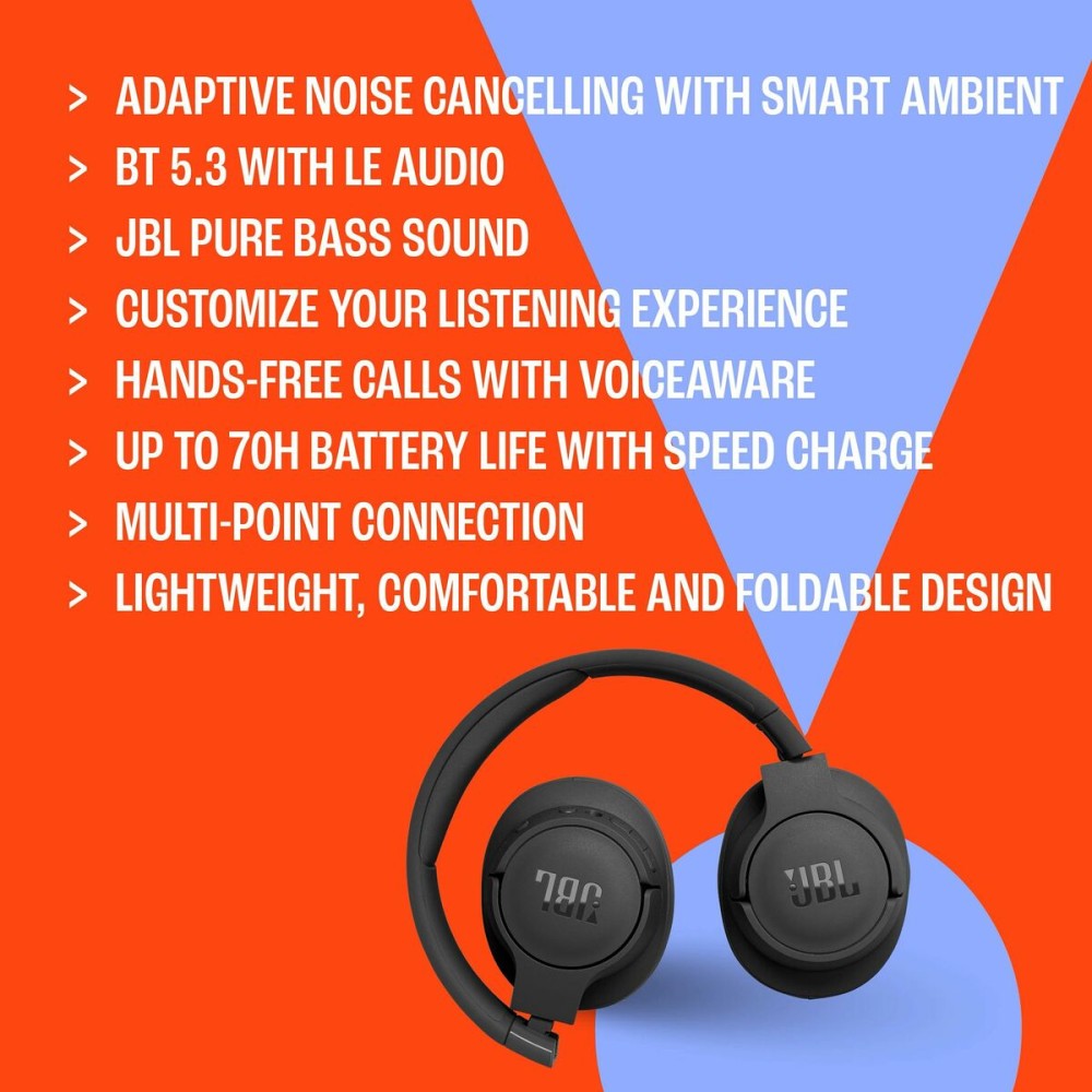 Headphones JBL JBLT770NCBLK Black