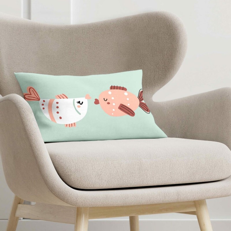 Housse de coussin Kids&Cotton Mosi C Menthe 30 x 50 cm