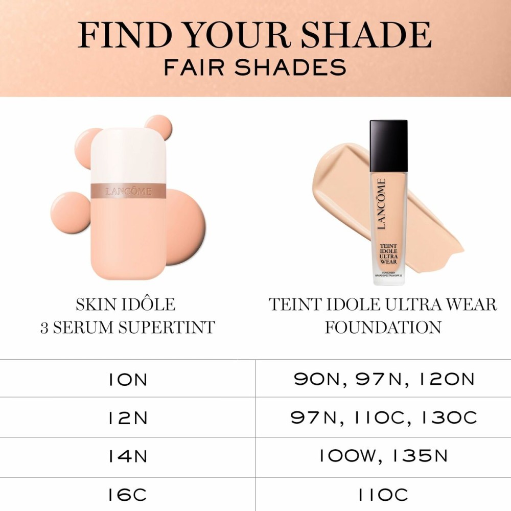 Feuchtigkeitscreme mit Farbe Lancôme IDÔLE MAKE-UP Nº 14n 30 ml