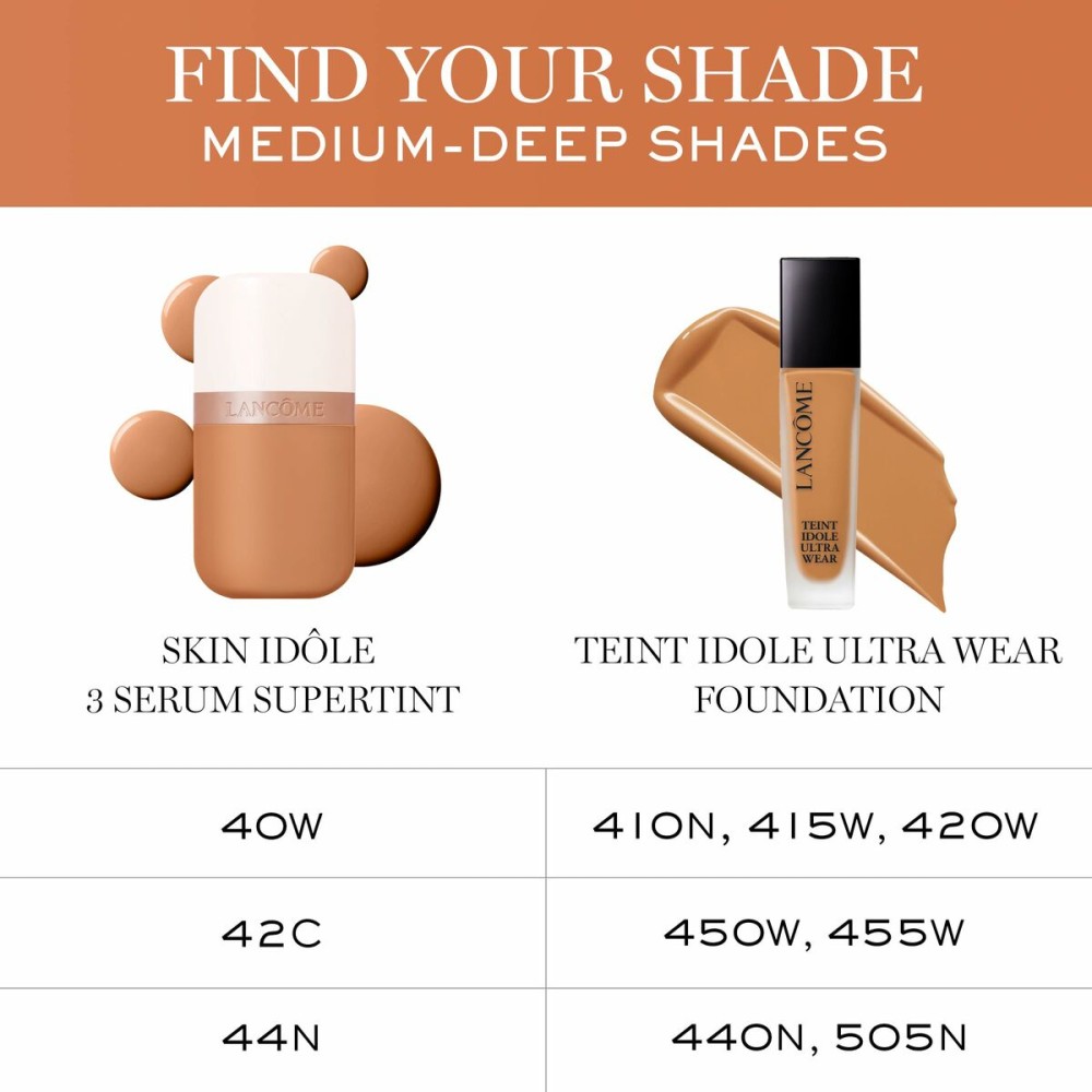 Crème Hydratante avec Couleur Lancôme IDÔLE MAKE-UP Nº 42c 30 ml