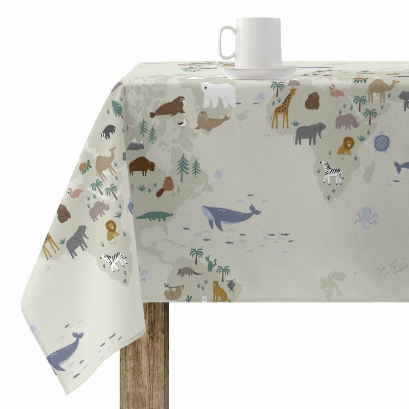 Stain-proof tablecloth Belum Maui Multicolour 200 x 150 cm animals