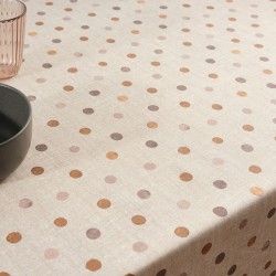 Stain-proof tablecloth Belum 0120-305 Beige Multicolour 200 x 150 cm Polka dots