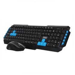 Clavier et Souris Gaming 3GO COMBODRILEW2 USB Espagnol Qwerty Noir/Bleu