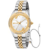 Ladies' Watch Just Cavalli ANIMALIER SPECIAL PACK + BRACELET Silver Golden (Ø 30 mm)