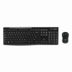 Tastatur mit Drahtloser Maus Logitech 920-004513 Schwarz Qwerty Spanisch QWERTY