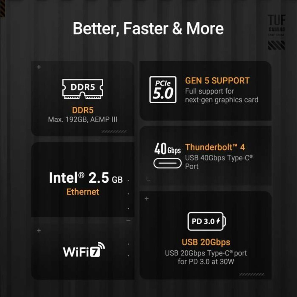 Carte Mère Asus TUF GAMING Z890-PRO WIFI LGA 1851