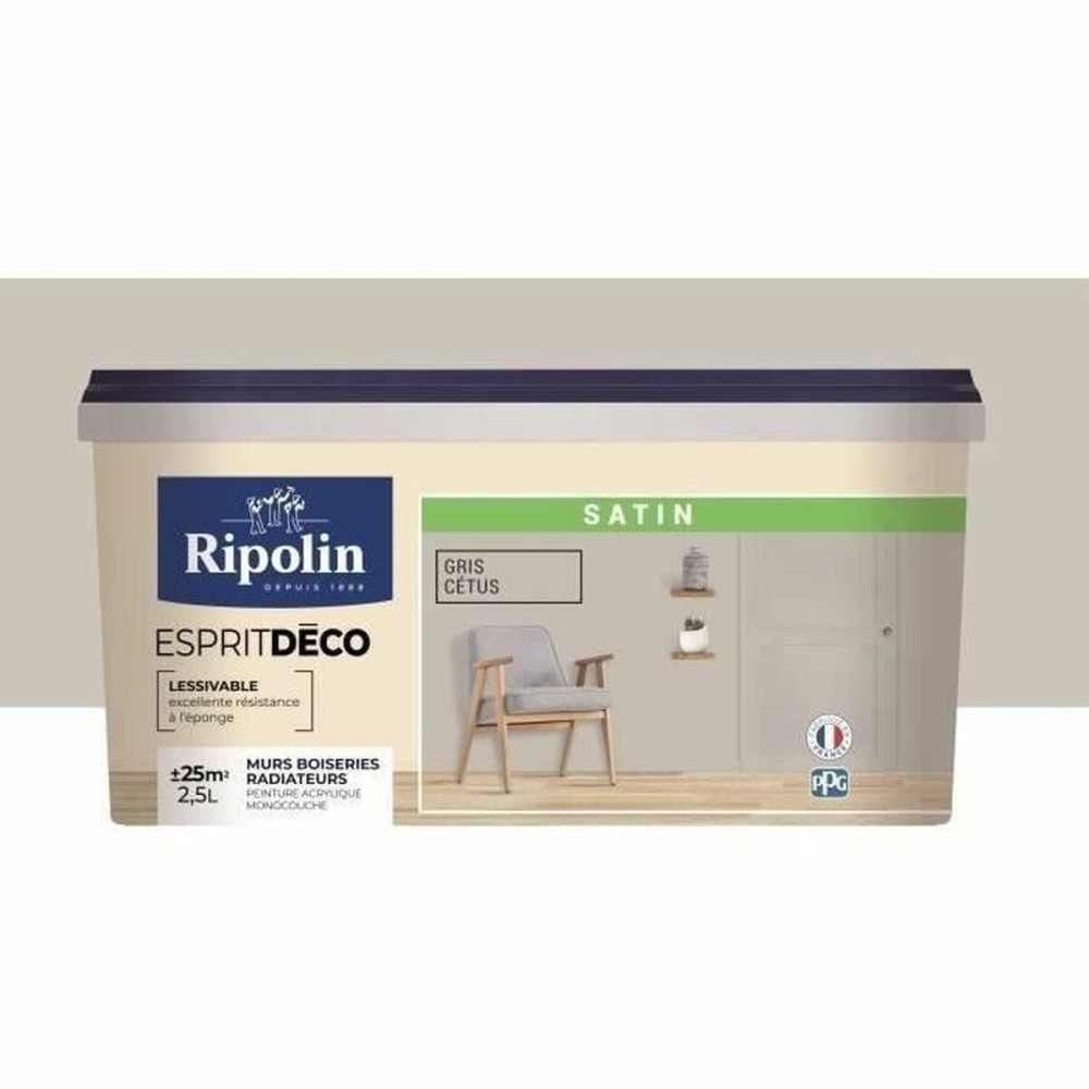 Primer Paint Ripolin Grey Satin finish