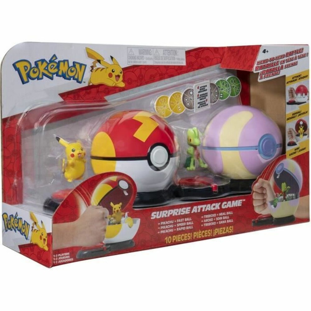 Playset Pokémon Poke Ball surprise attack Pikachu vs Arcko 6 Pièces