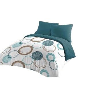 Bettbezug-Set HOME LINGE PASSION grün 220 x 240 cm Kreise