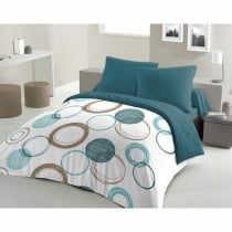 Bettbezug-Set HOME LINGE PASSION grün 220 x 240 cm Kreise