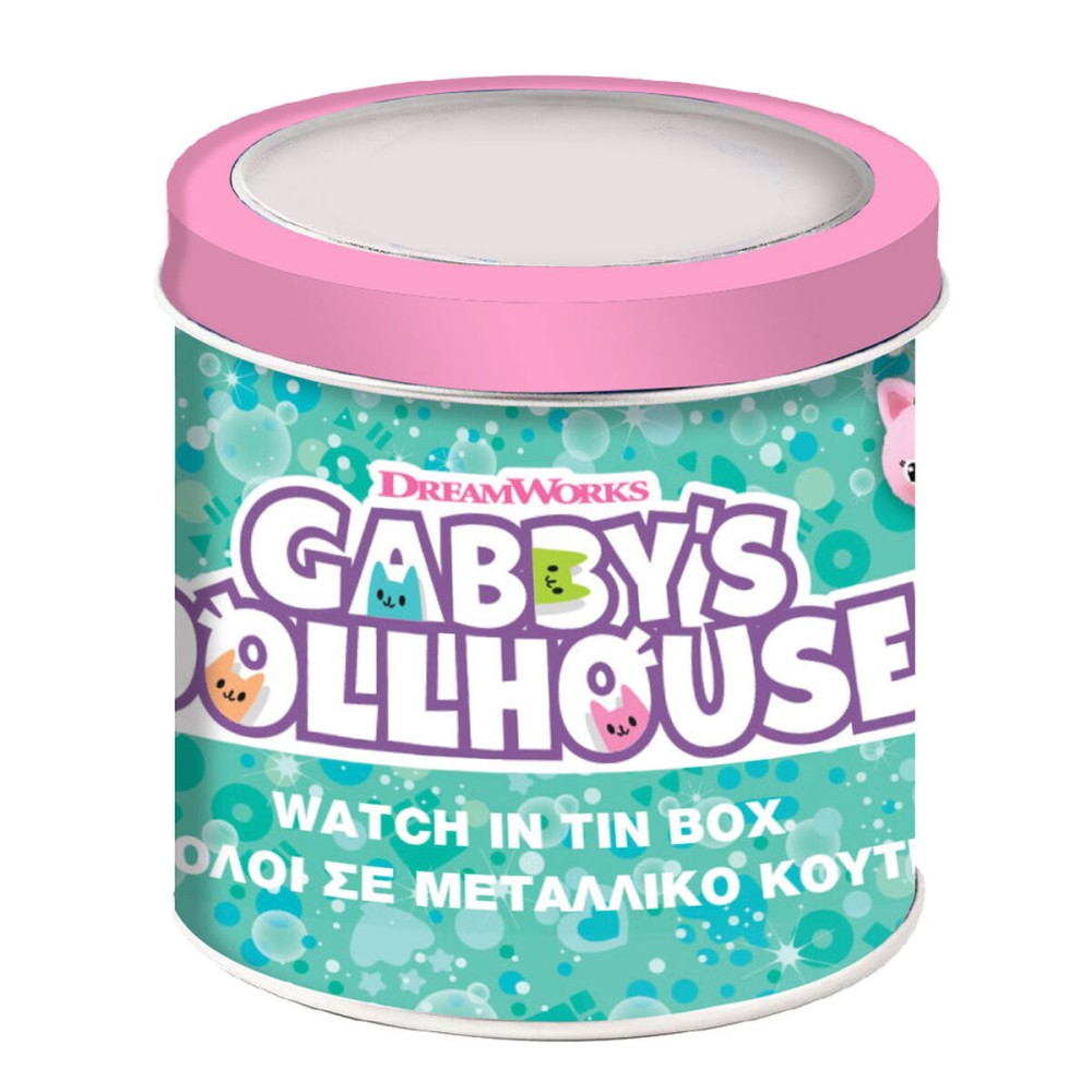 Montre Enfant Gabby's Dollhouse 000574089 - TIN BOX Ø 33 mm