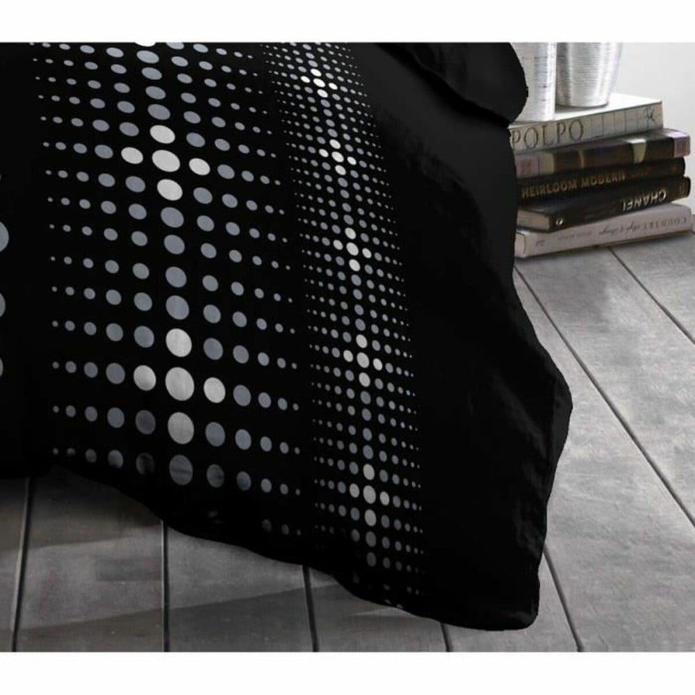 Parure de couette HOME LINGE PASSION Steevy Noir Gris Lit double 220 x 240 cm