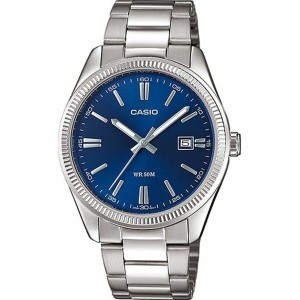 Herrenuhr Casio DATE Edelstahl Analog Quarz Silberfarben (Ø 38,5 mm)