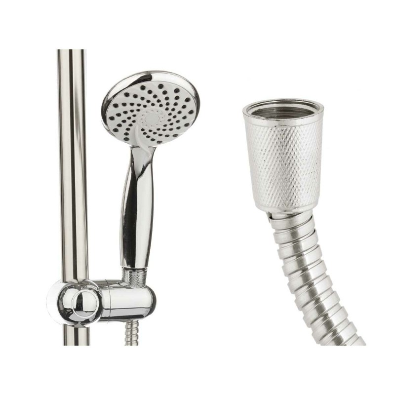 Set de douche Berilo 168 Blanc Argenté Métal