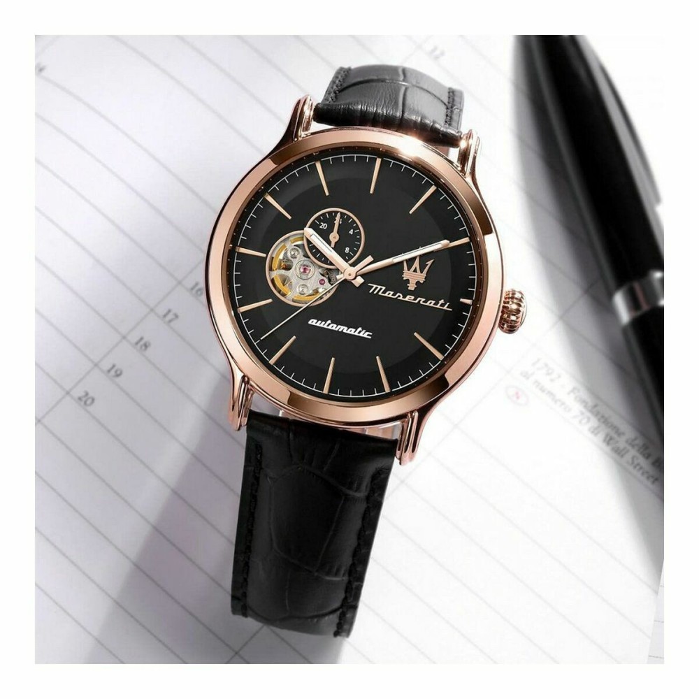 Herrenuhr Maserati EPOCA AUTOMATIC Schwarz