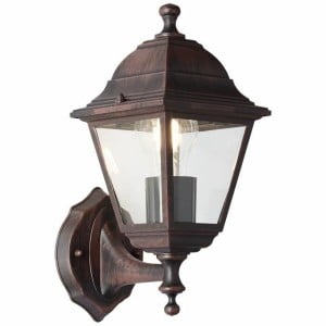 Lanterne pour Jardin Brilliant Nissie Orange Noir oxydé 60 W E27 Extérieur