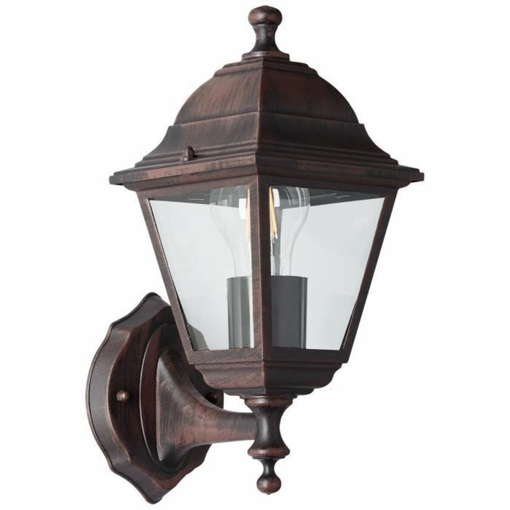 Lanterne pour Jardin Brilliant Nissie Orange Noir oxydé 60 W E27 Extérieur