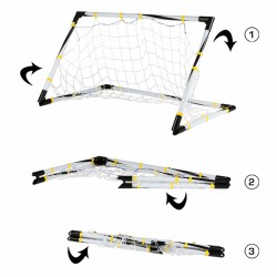 Cage à Foot Colorbaby 90 x 59 x 59 cm Pliable (4 Unités)