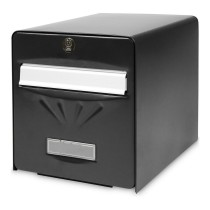 Letterbox Burg-Wachter Black Stainless steel Crystal Galvanised Steel 28 x 36,5 x 31 cm