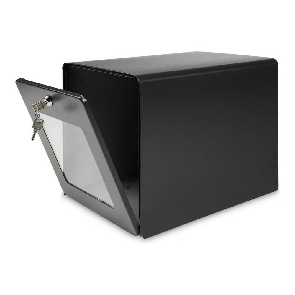 Boîte aux lettres Burg-Wachter Noir Acier inoxydable Verre acier galvanisé 28 x 36,5 x 31 cm