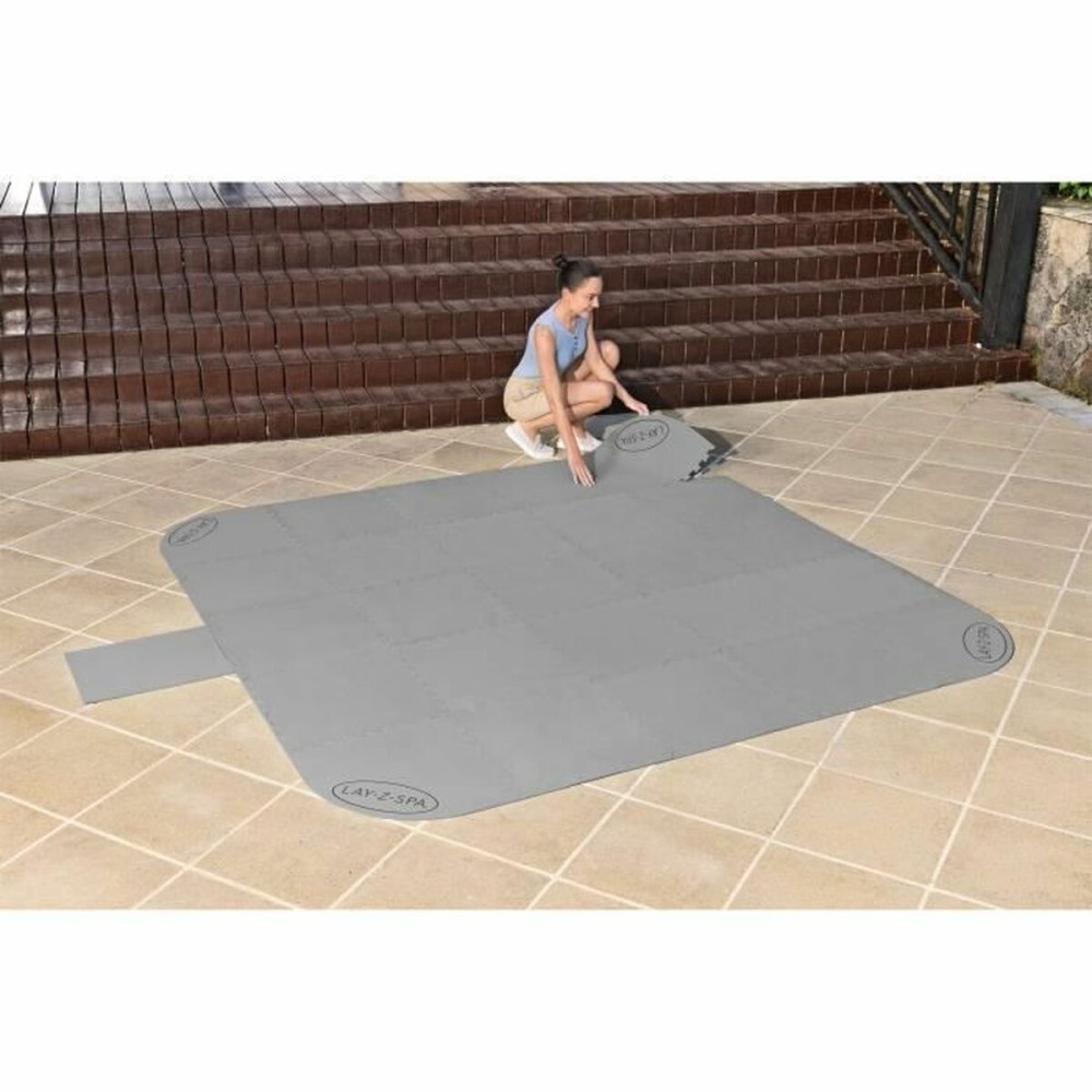Floor protector for above-ground swimming pools Bestway Lay-Z-Spa 196 x 196 cm Grey Polyethylene
