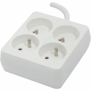 4-socket plugboard with power switch Chacon (1,5 m)