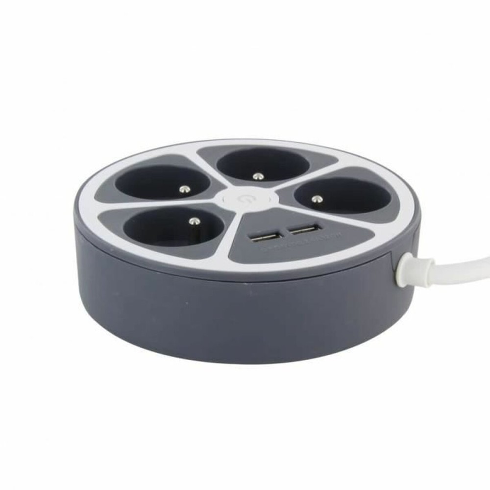 Rallonge 4 prises Schuko avec interrupteur Chacon 