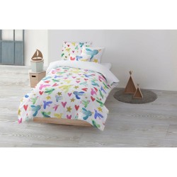 Housse de Couette Decolores Ocells Multicouleur 175 Fils 155 x 220 cm