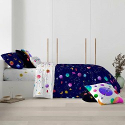 Housse de Couette Decolores Cosmos Multicouleur 175 Fils 240 x 220 cm