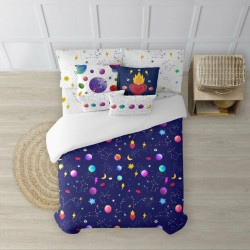 Housse de Couette Decolores Cosmos Multicouleur 175 Fils 240 x 220 cm