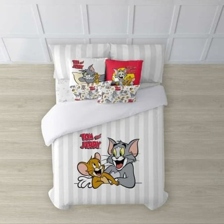 Housse de Couette Tom & Jerry Tom & Jerry Basic Multicouleur 175 Fils 155 x 220 cm