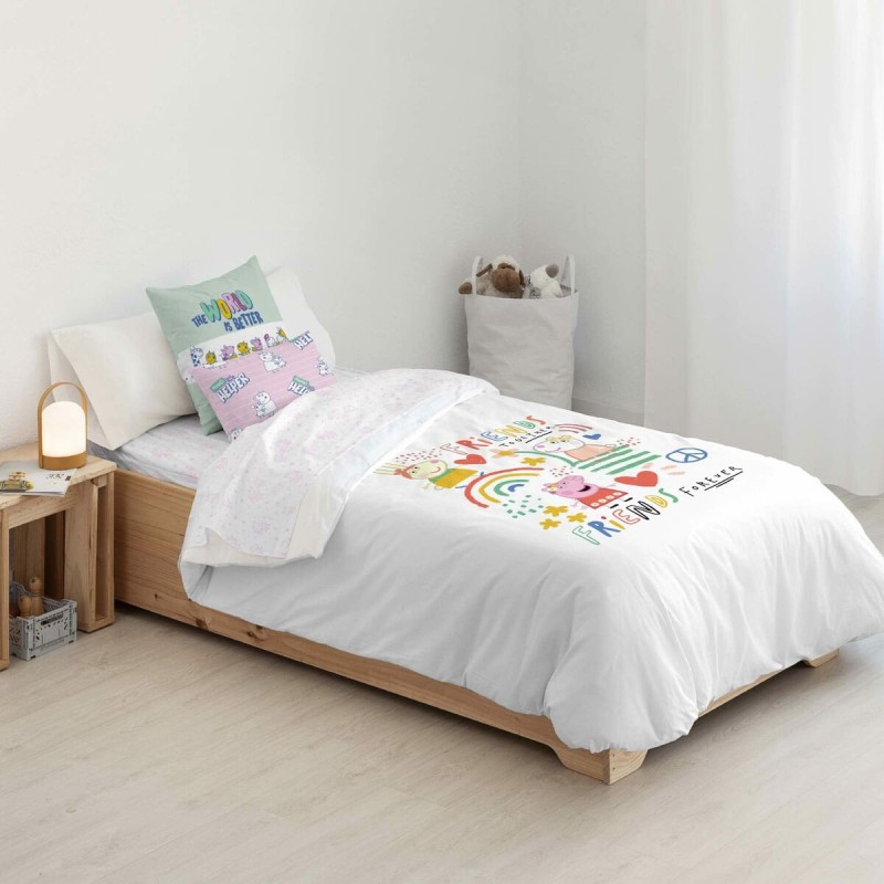 Housse de Couette Peppa Pig Together Multicouleur 175 Fils 140 x 200 cm