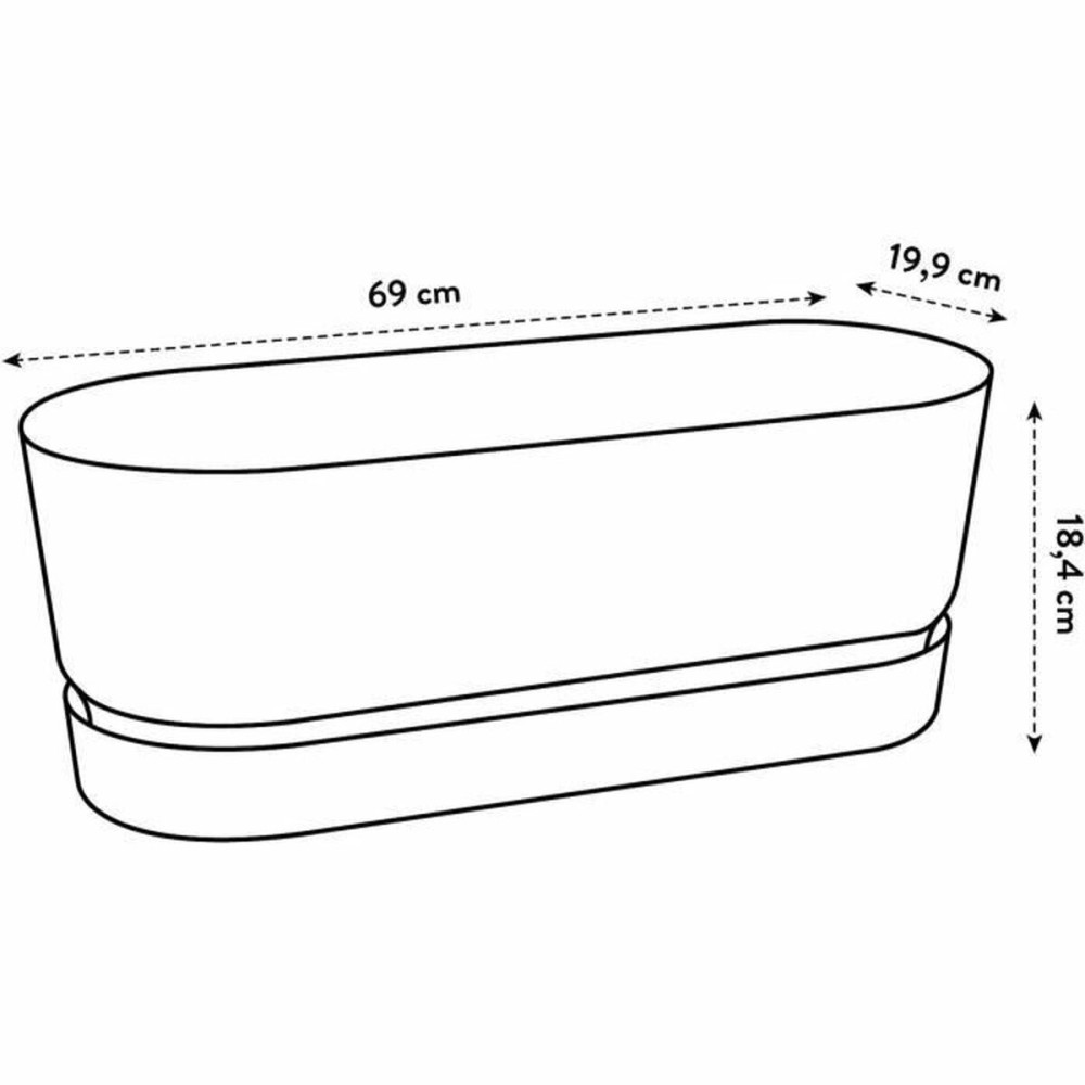 Jardinière Elho Blanc 70 cm Plastique