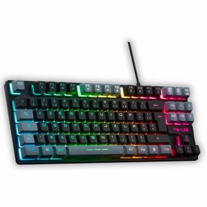 Clavier The G-Lab KEYZ CAESIUM Noir Gris Azerty Français